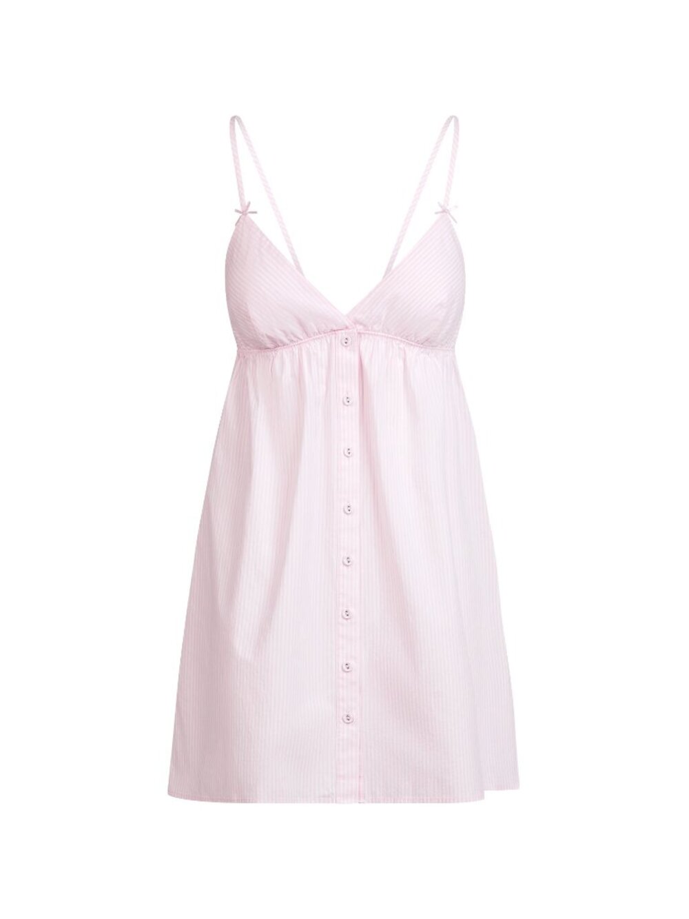 SKIMS Cotton Poplin Sleep Mini Dress Cherry Blossom Stripe Size M NWT
